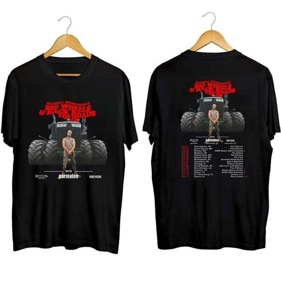 Gildan Other - Russell Dickerson Big Wheels And Back Roads Tour 2023 Shirt 2 Sided T Shirt